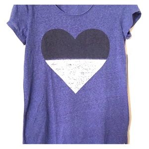 Victoria’s Secret Lounge/Sleep Tee Navy Heart XS